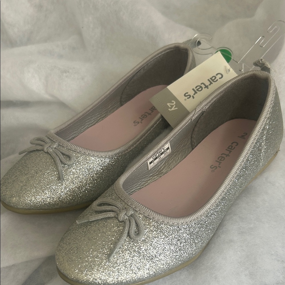 Carter's Shimmering Silver Dress Shoes